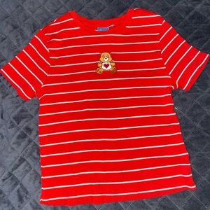 XXL Care Bears red/white striped T-Shirt